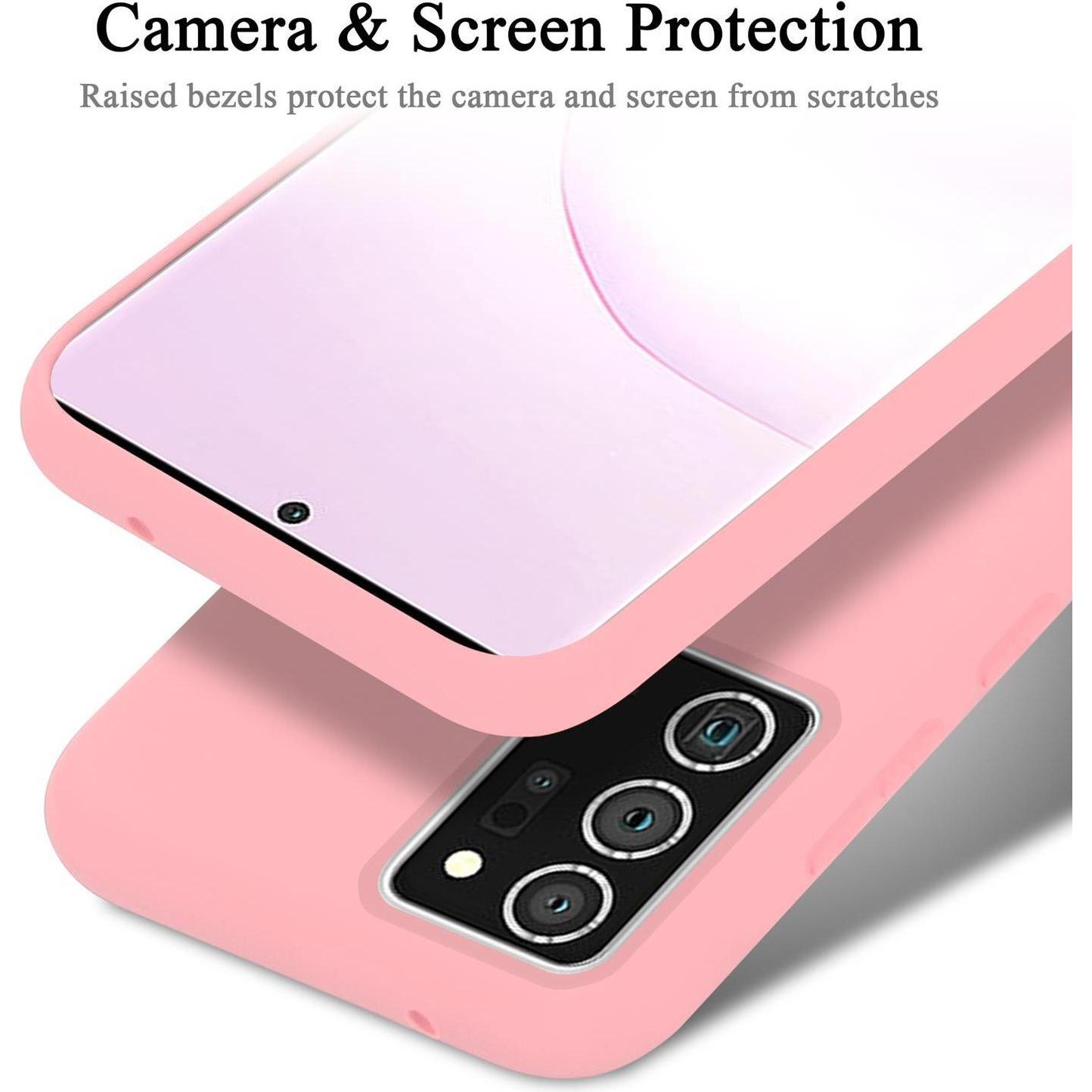 Thumbnail - Cadorabo TPU Liquid Silicone Case Cover (Samsung Galaxy Note 20+), Smartphone Hülle, Rosa