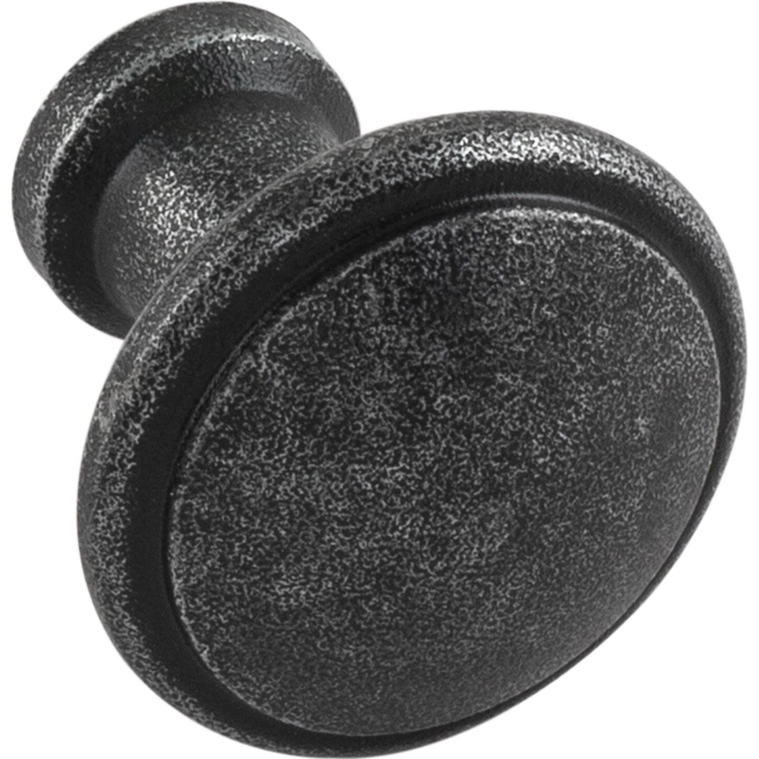 Halcö, Möbelgriff, Knopf Söll ø 40 mm, Tiefe 32 mm, Eisen verzinkt schwarz passiviert