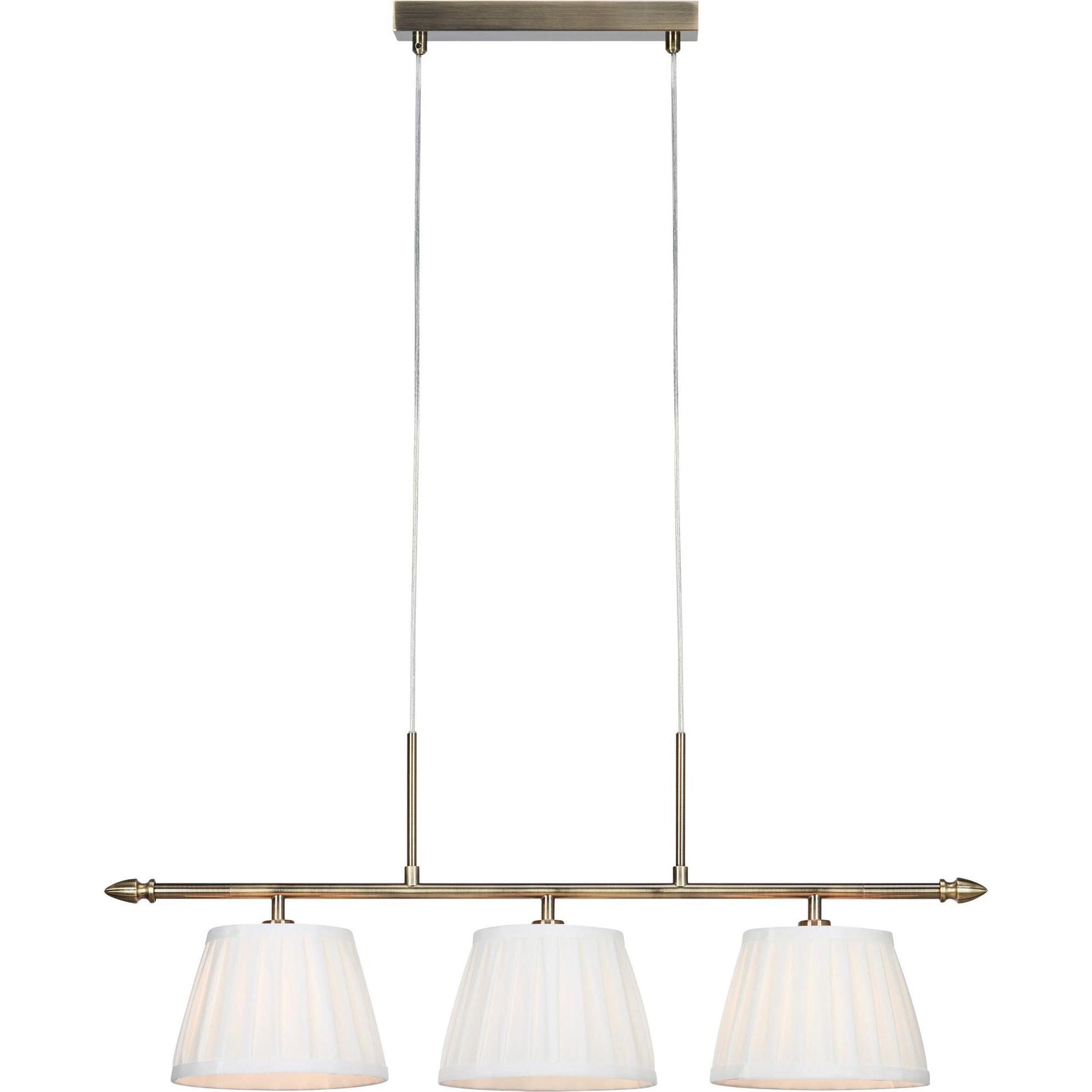 Markslöjd, Lampada a sospensione, OXFORD Pendant 3L Offwhite/Antique Brass (E14)
