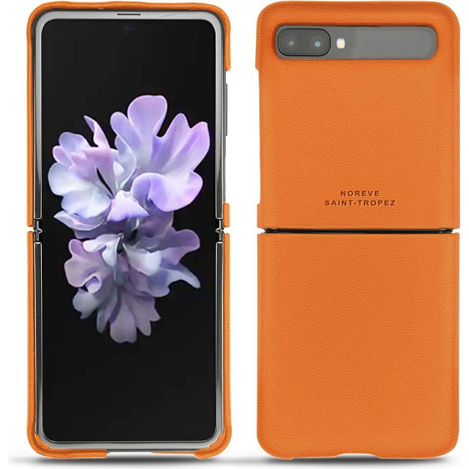 Noreve Lederschutzhülle (Samsung Galaxy Z Flip), Smartphone Hülle, Orange