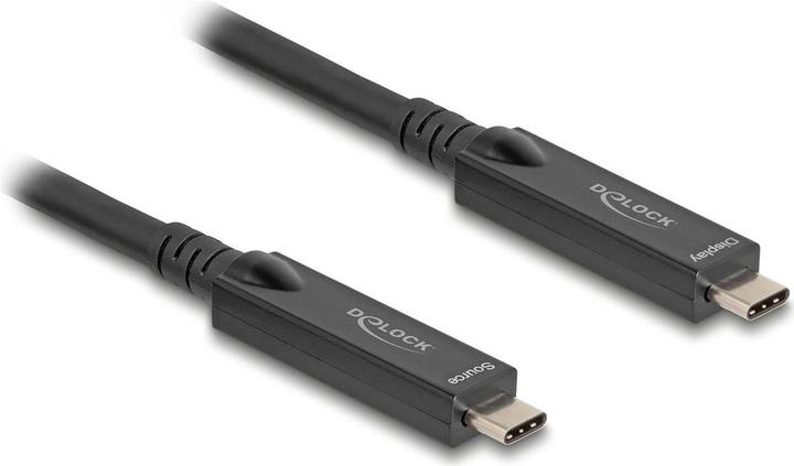 Actual product image Delock Active optical USB-C 8K video + data + PD cable 10 m (10 m, USB 3.2 Gen 2, 60 W)