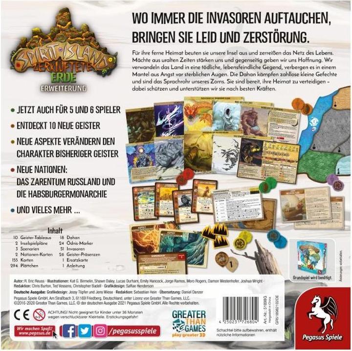 Produktbild Pegasus Expertenspiel Spirit Island: Zerklüftete Erde (Deutsch, 1 - 6 Spieler)