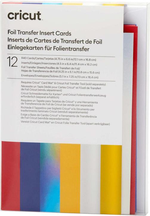 Cricut Insert Cards FOIL Celebration R40 12,1cm x 16,8cm 12-pack (P)