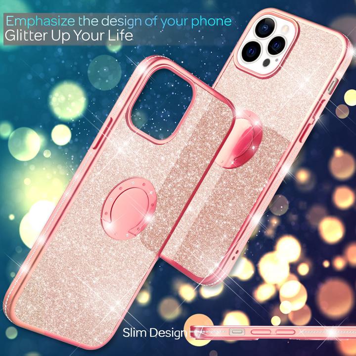 Actual product image Nalia Ring glitter silicone sleeve (Apple iPhone 13 Pro)