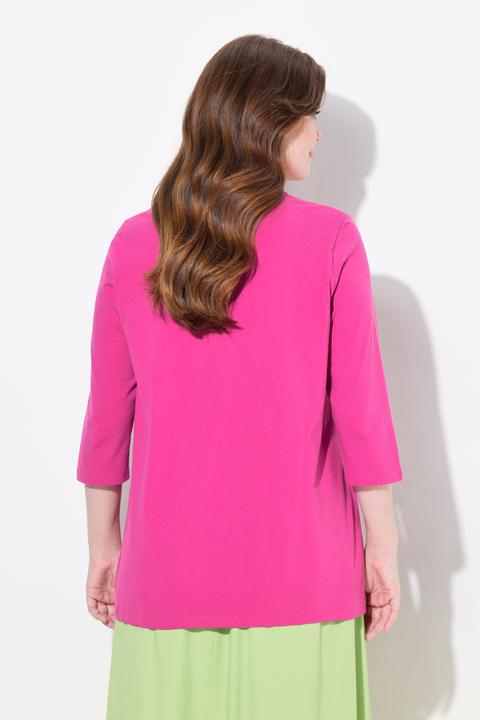 Produktbild Ulla Popken Shirt, Natur-Motiv, A-Linie, V-Ausschnitt, 3/4-Arm (50, 52)