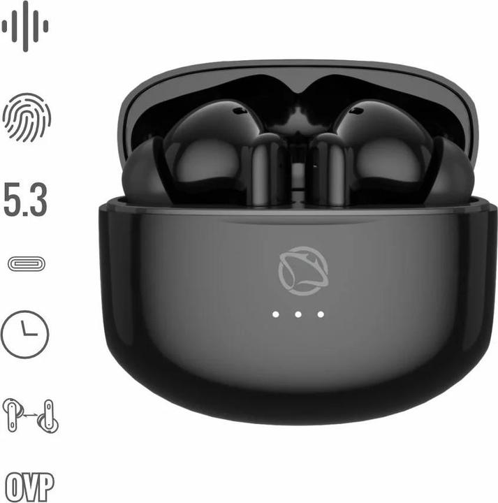 Actual product image Manta MTWS008B Rytmo Black (ANC, 6 h, Wireless)