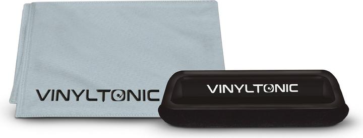 Vinyl Tonic Kit de nettoyage pour disques vinyles - Brosse en velours et chiffon en microfibre