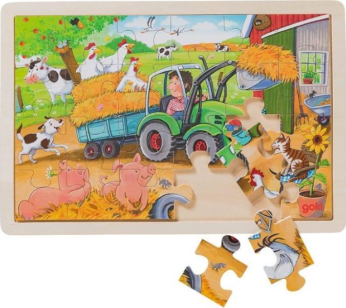 Actual product image Goki Small tractor (24 pieces)