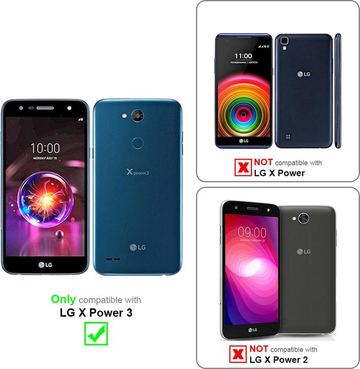 Actual product image Cadorabo Book Jeans Optics Cover (LG X Power 3)