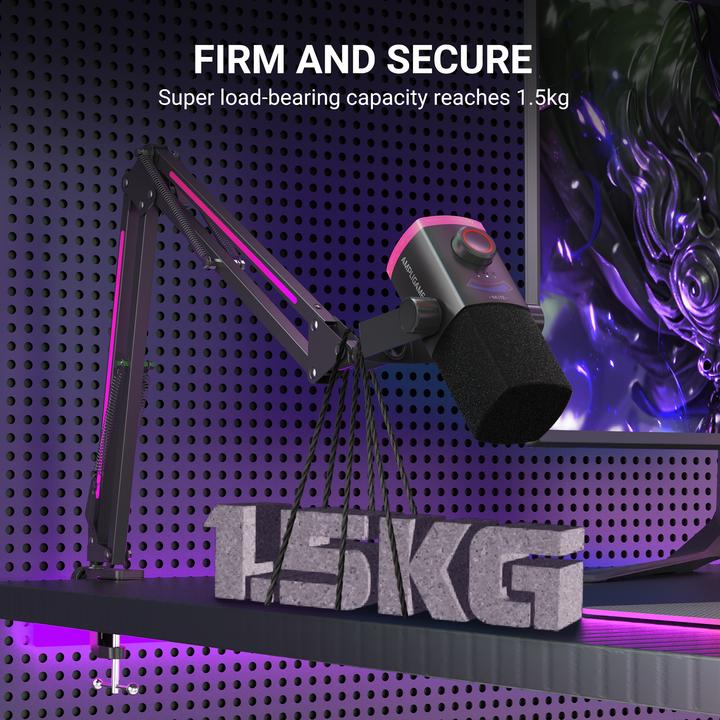 Actual product image Fifine BM38 RGB Boom Mikrofonarm