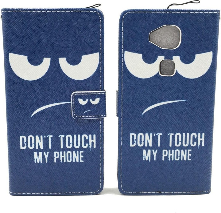 Produktbild König Design Dont Touch My Phone Handyhülle Huawei G8 Panzer Schutz Glas Klapphülle Wallet Case (LG G8)