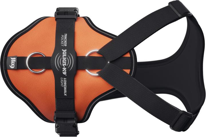 Produktbild Julius-K9 K9 Longwalk light sele w/trackerpocket,UV Orange,2XL (XXL, Hund, Spazieren)