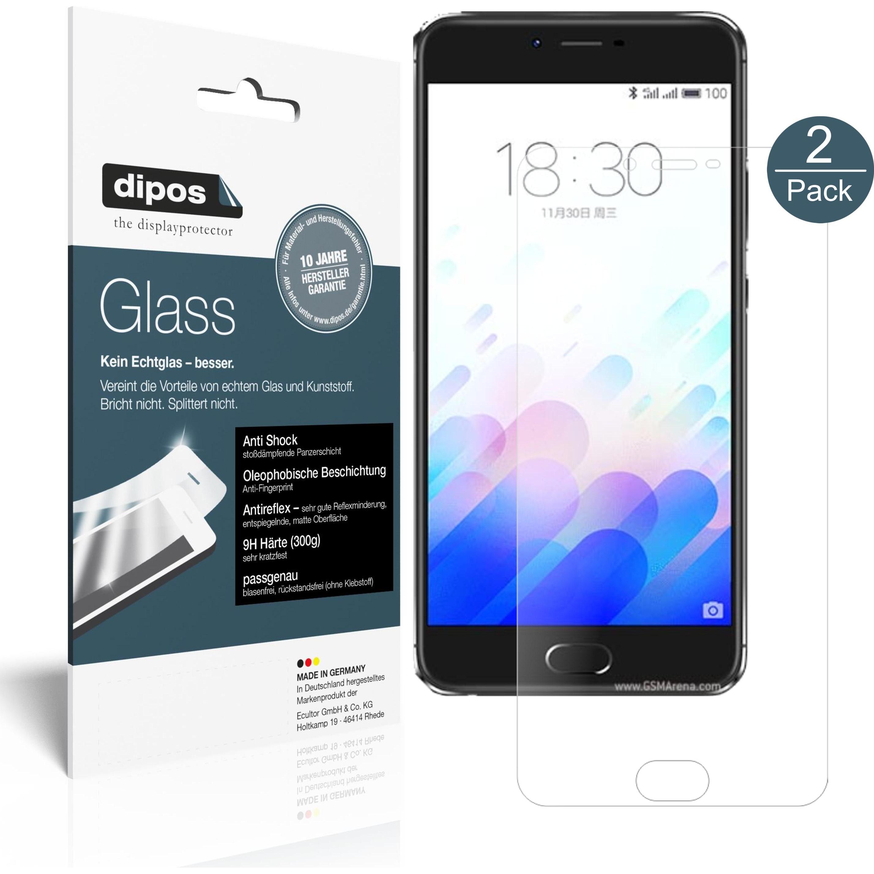 Dipos Displayschutz Anti-Shock (1 Stück, Meizu M3X), Smartphone Schutzfolie, Transparent