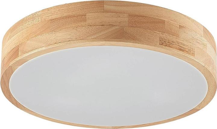 Actual product image Lindby Tanju ceiling light, oak wood, Ø 40 cm (E27)