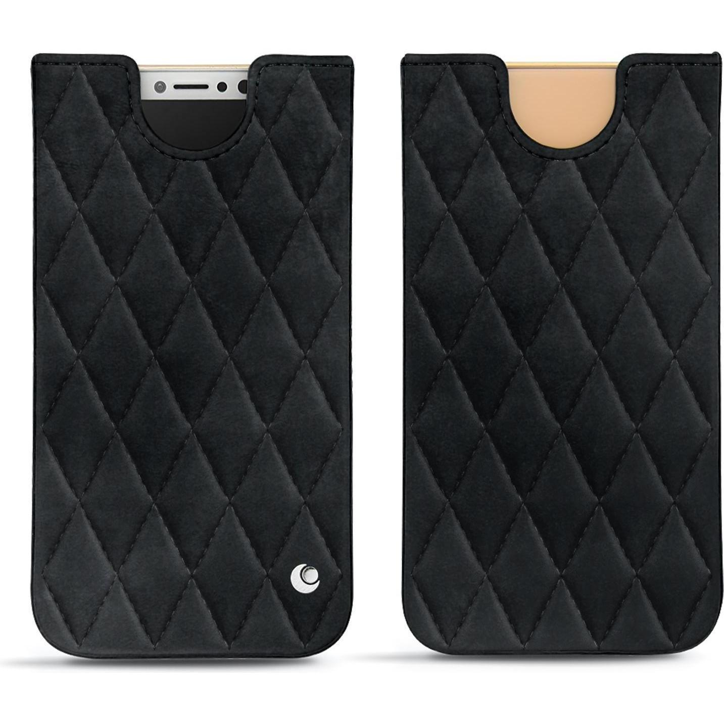 Noreve Lederschutzhülle (Apple iPhone XS), Smartphone Hülle, Schwarz