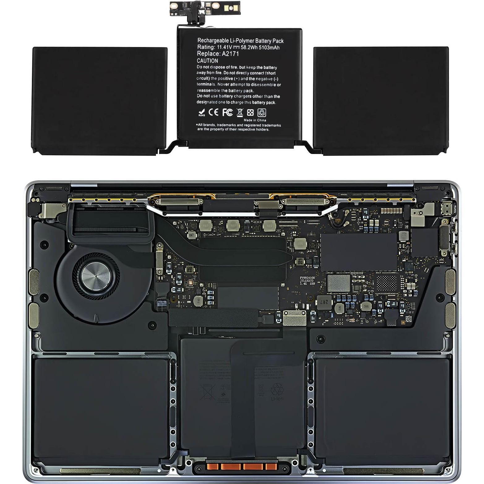 Thumbnail - Clappio Ersatzakku, 5103mAh (5103 mAh), Notebook Akku, Schwarz