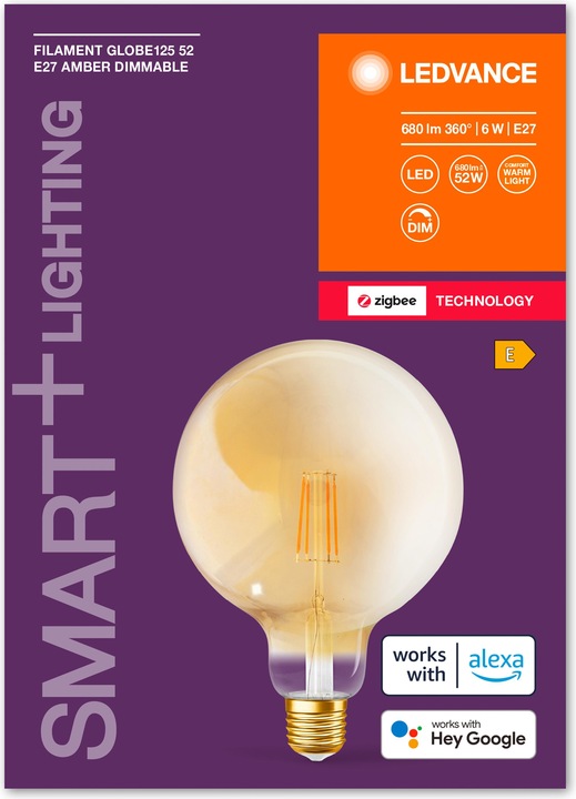 Produktbild Ledvance Smart+ Filament Globe (E27, 6 W, 680 lm, 1 x, E)