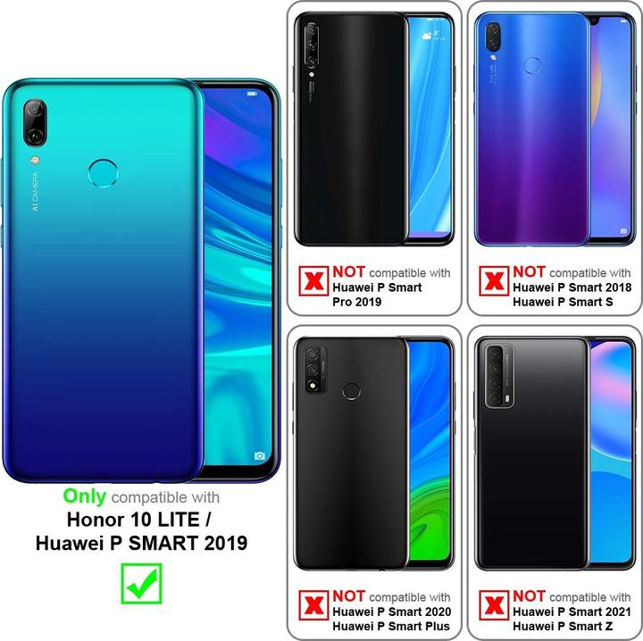Immagine prodotto Cadorabo Custodia TPU con scafo a 360 gradi (Huawei P Smart (2019), Onore 10 Lite)