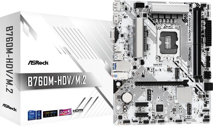 Actual product image AsRock B760M-HDV/M.2 (LGA 1700, Intel B760, mATX)