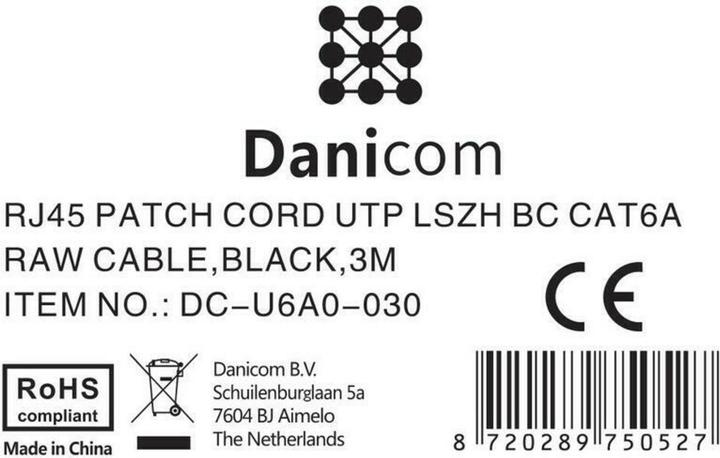 Produktbild Dsit CAT6a Netzwerkkabel 100% Kupfer (U/FTP, CAT6a, 3 m)