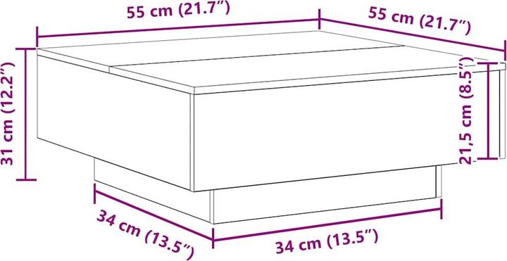 Actual product image VidaXL Coffee table (80 x 80 x 31 cm)