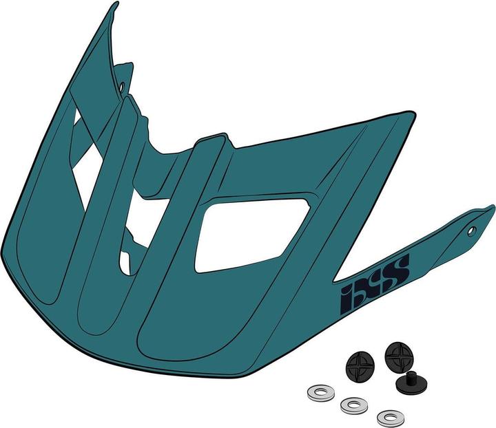 Actual product image iXS Visor + Pins Trail EVO - Lagoon