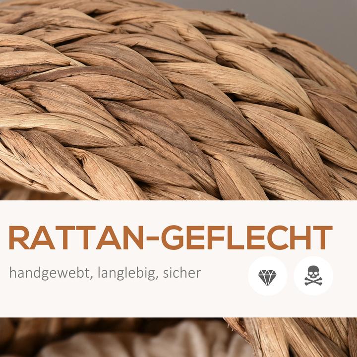 Produktbild PawHut Katzenhaus aus Rattangeflecht (Katze)