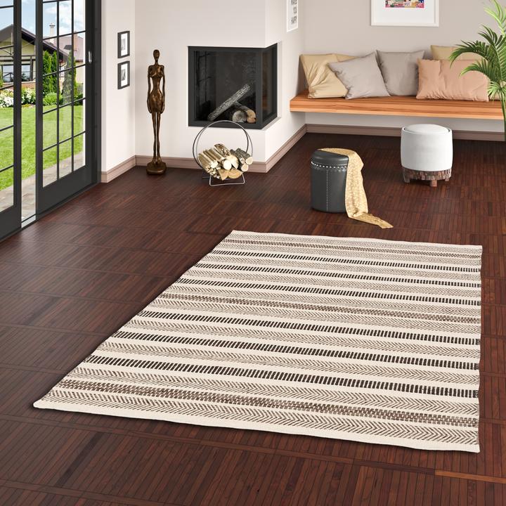 Actual product image Pergamon Nature Carpet Wool Rana Stripes (120 x 180 cm)