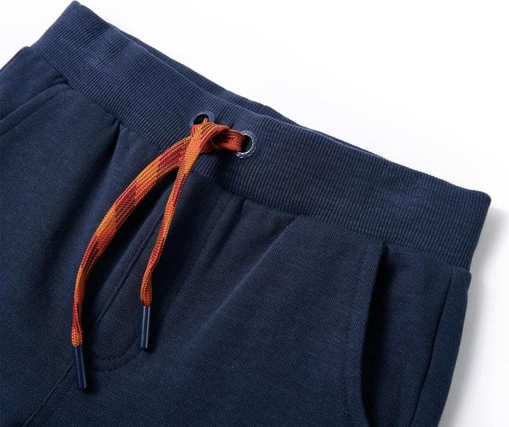 Actual product image VidaXL Children's tracksuit bottoms navy blue melange 128,Material: 92 (128)