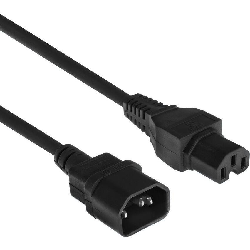 ACT Powercord C14 - C15 black 5 m (5 m), Stromkabel