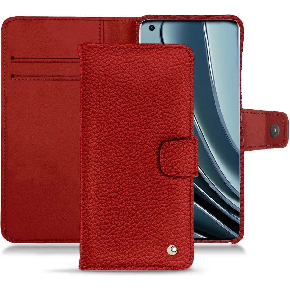 Noreve Lederschutzhülle Wallet (OnePlus 10 Pro), Smartphone Hülle, Rot