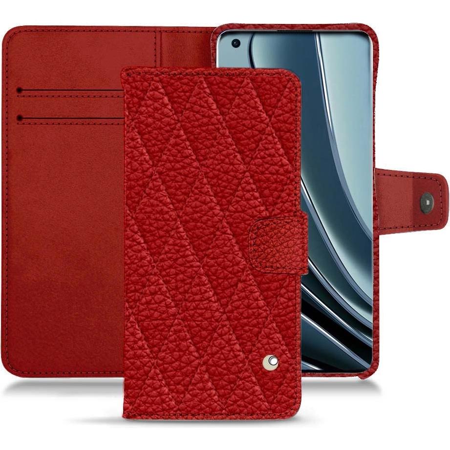 Noreve Lederschutzhülle Wallet (OnePlus 10 Pro), Smartphone Hülle, Rot