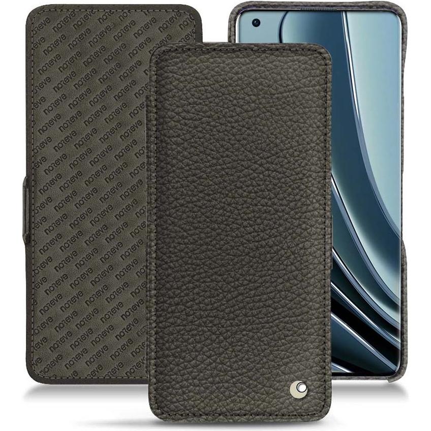 Noreve Lederschutzhülle horizontal (OnePlus 10 Pro), Smartphone Hülle, Grau