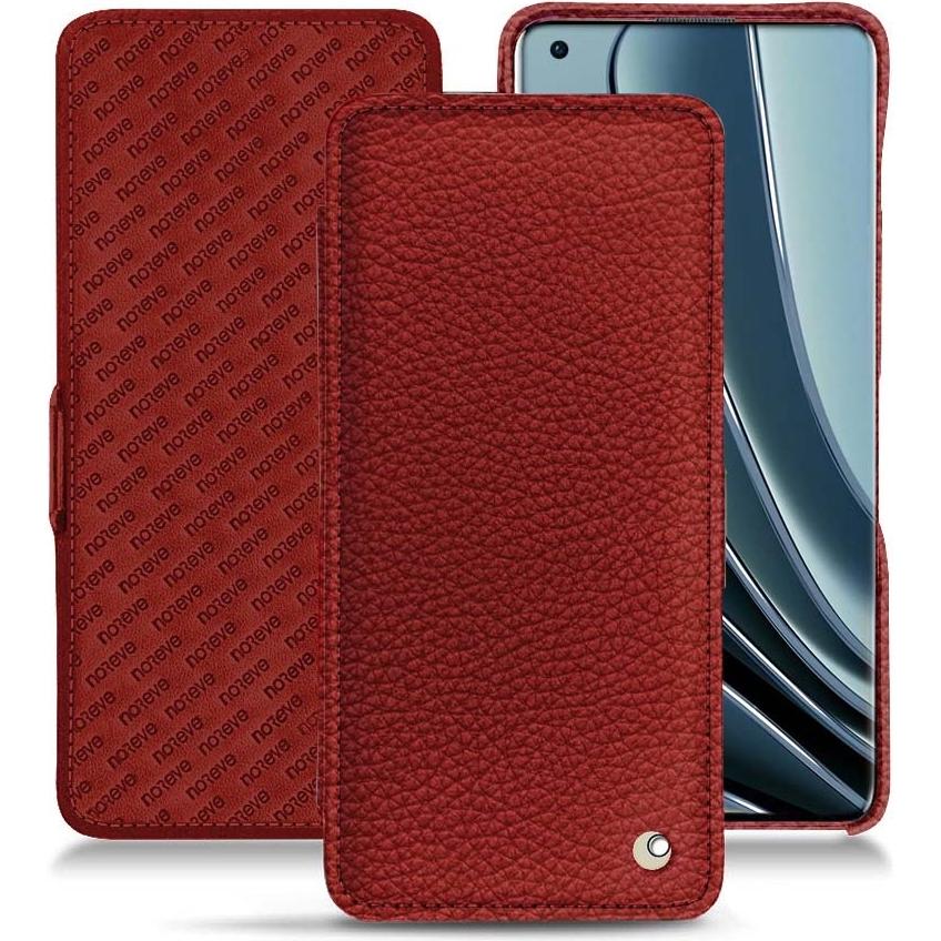 Noreve Lederschutzhülle horizontal (OnePlus 10 Pro), Smartphone Hülle, Rot