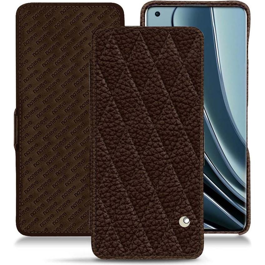 Noreve Lederschutzhülle horizontal (OnePlus 10 Pro), Smartphone Hülle, Braun