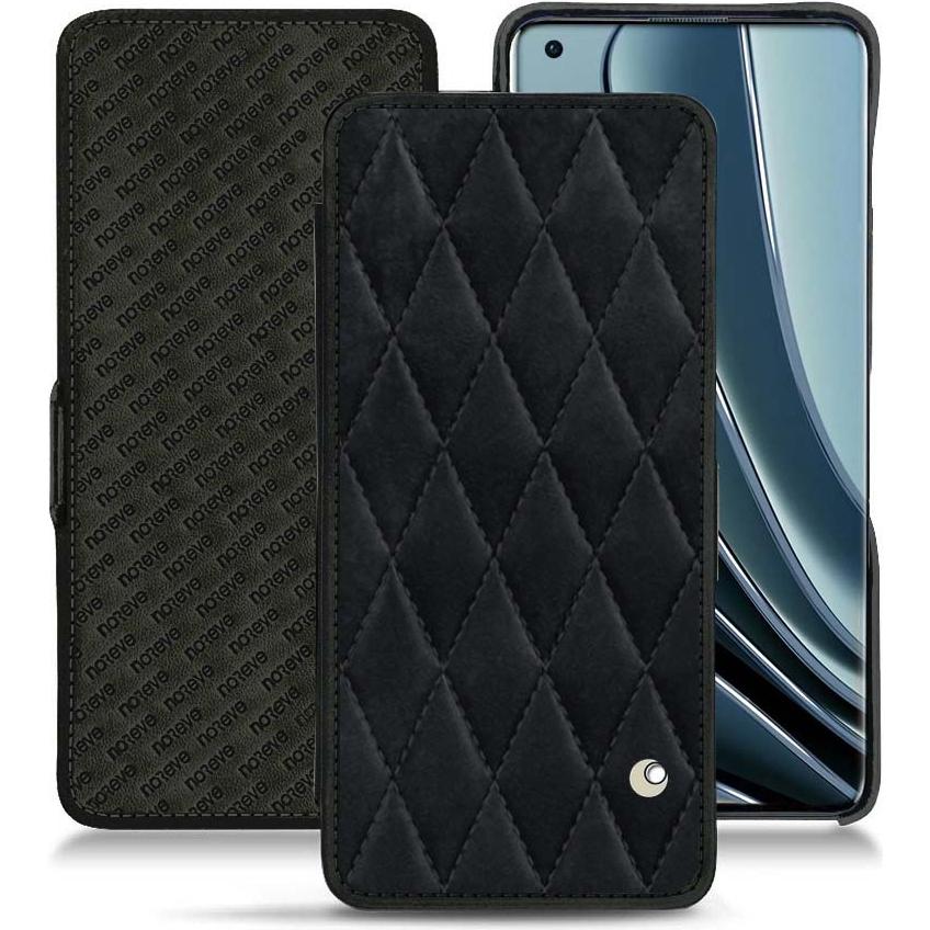 Noreve Lederschutzhülle horizontal (OnePlus 10 Pro), Smartphone Hülle, Schwarz