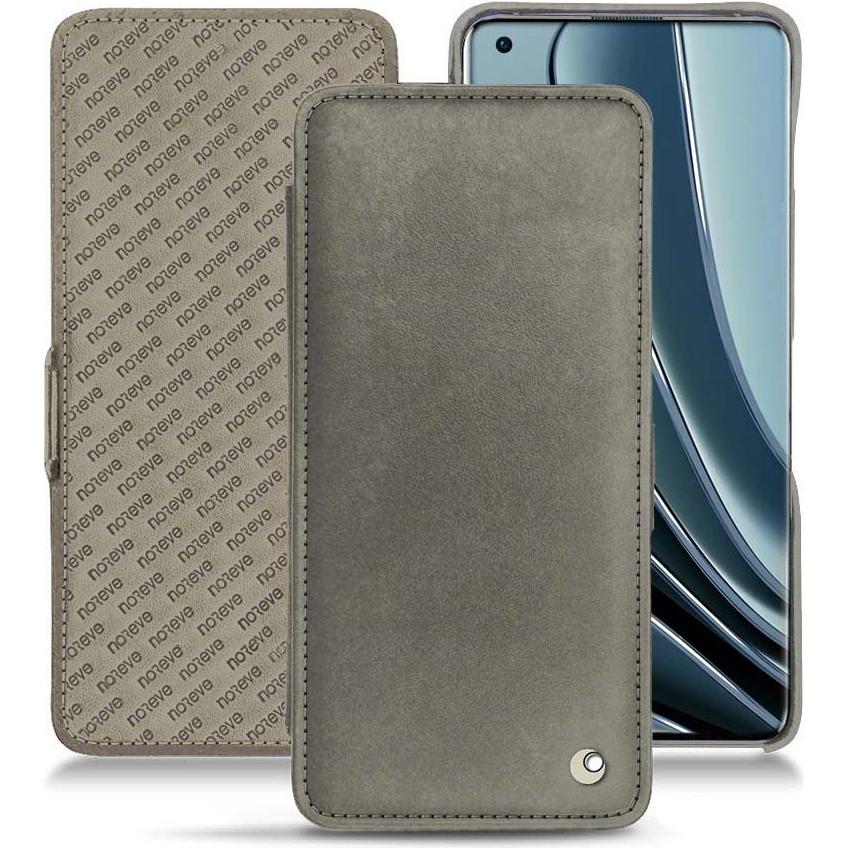 Noreve Lederschutzhülle horizontal (OnePlus 10 Pro), Smartphone Hülle, Grau