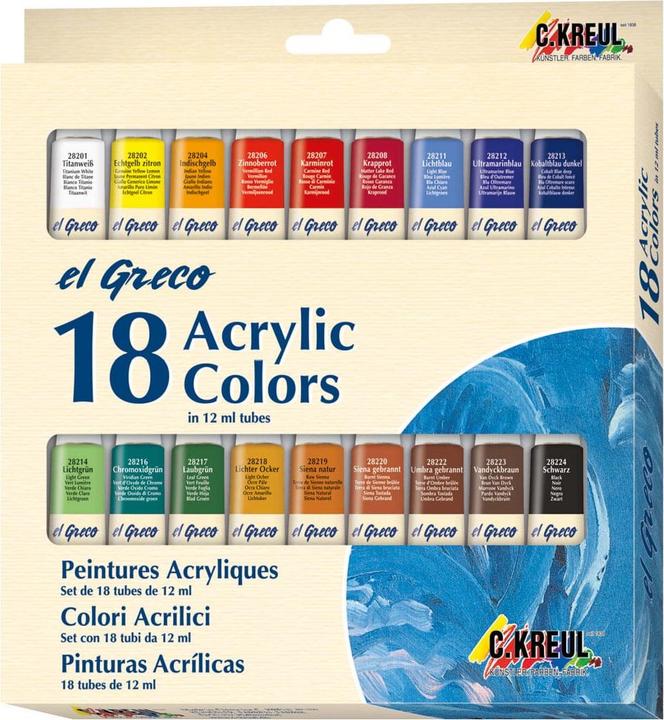 Image du produit Kreul EL GRECO - Kit peinture acrylique (216 ml)