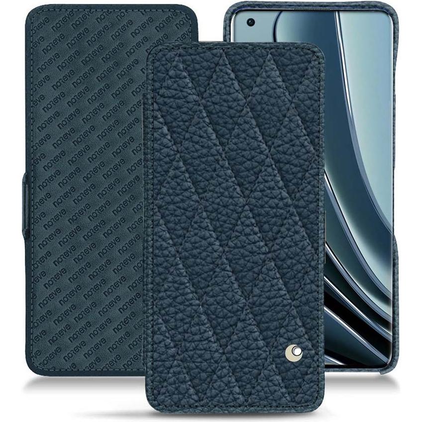 Noreve Lederschutzhülle horizontal (OnePlus 10 Pro), Smartphone Hülle, Blau