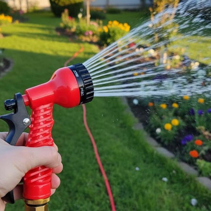 Actual product image Avizar Gartenschlauch 7,5 m dehnbar bis 37 m mit Brause (7.50 m)