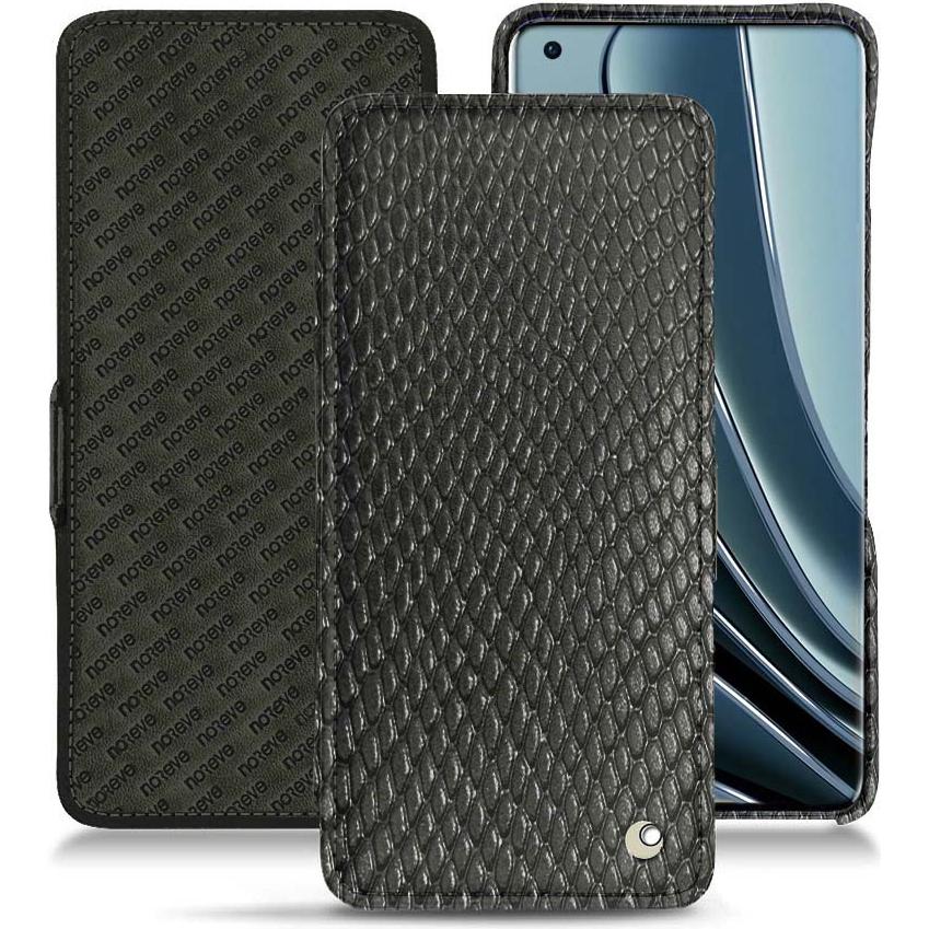 Noreve Lederschutzhülle horizontal (OnePlus 10 Pro), Smartphone Hülle, Schwarz
