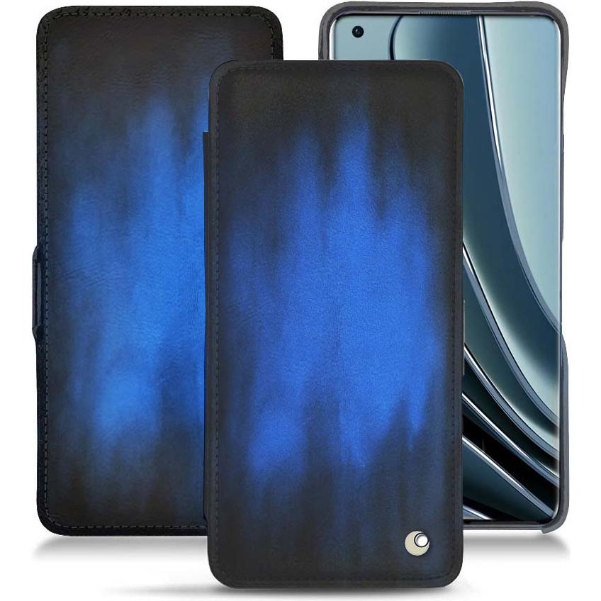 Noreve Lederschutzhülle horizontal (OnePlus 10 Pro), Smartphone Hülle, Blau