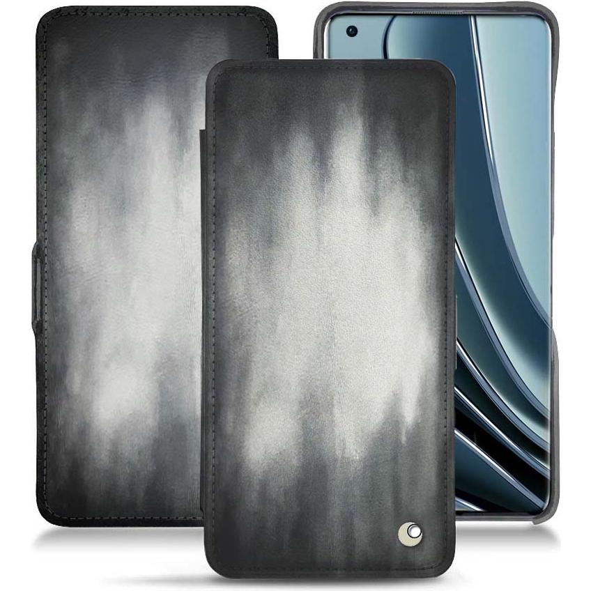 Thumbnail - Noreve Lederschutzhülle horizontal (OnePlus 10 Pro), Smartphone Hülle, Grau