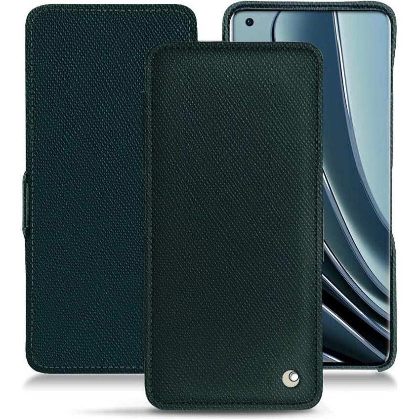 Noreve Lederschutzhülle horizontal (OnePlus 10 Pro), Smartphone Hülle, Grün