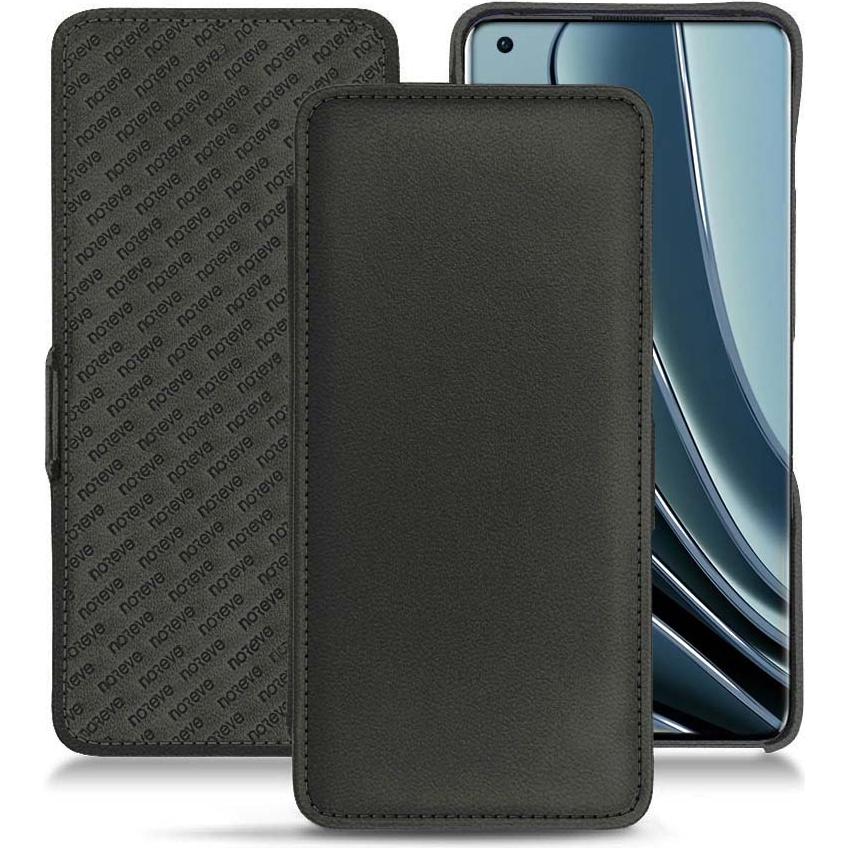 Noreve Lederschutzhülle horizontal (OnePlus 10 Pro), Smartphone Hülle, Schwarz