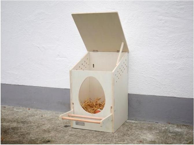 Produktbild Kerbl Legenest aus Holz, 51x34x53 cm, 73149