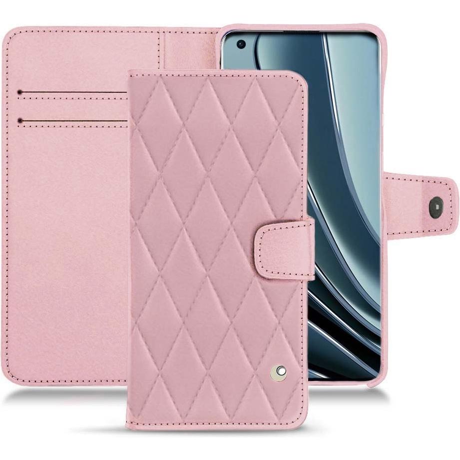 Noreve Lederschutzhülle Wallet (OnePlus 10 Pro), Smartphone Hülle, Rosa