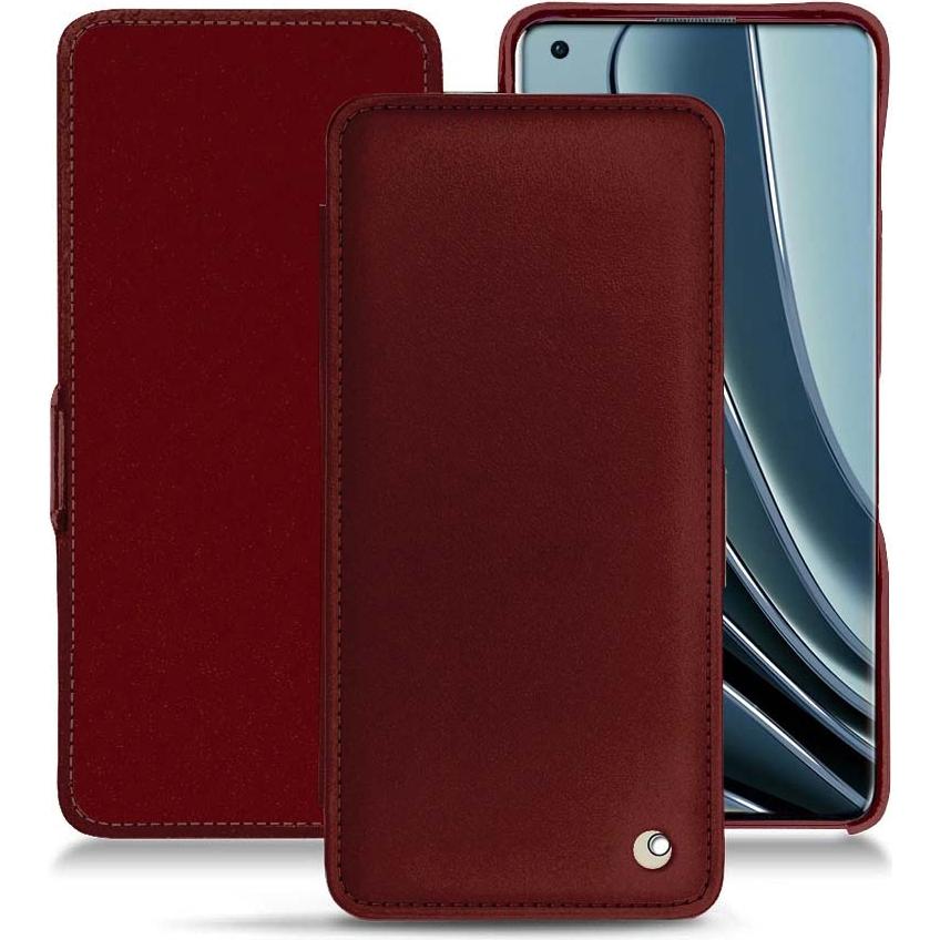 Noreve Lederschutzhülle horizontal (OnePlus 10 Pro), Smartphone Hülle, Rot