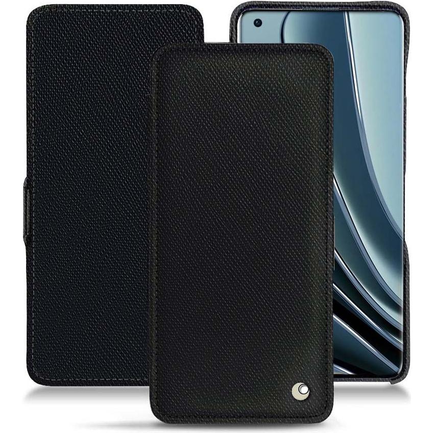 Noreve Lederschutzhülle horizontal (OnePlus 10 Pro), Smartphone Hülle, Schwarz