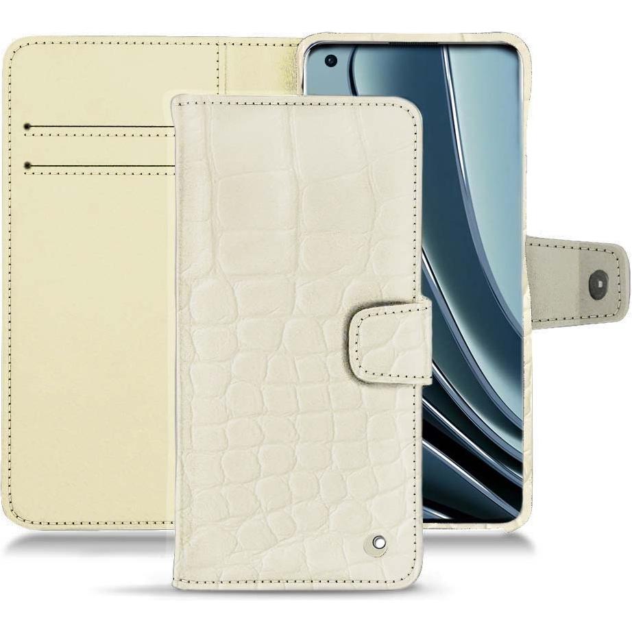 Noreve Lederschutzhülle Wallet (OnePlus 10 Pro), Smartphone Hülle, Weiss
